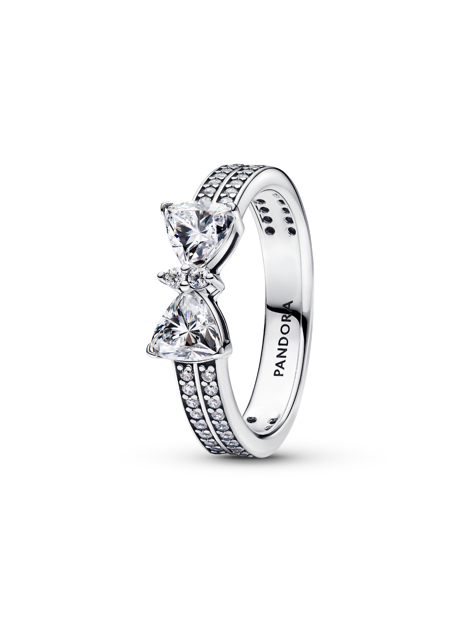 Funkelnde Schleife Doppelreihiger Ring