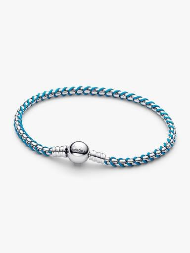 Blaue Kordel Gliederarmband