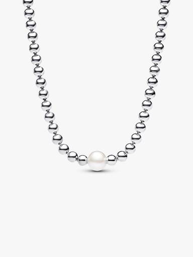 Collana con Perla Coltivata d’Acqua Dolce Trattata e Sfere