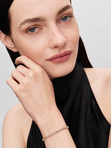 Bracelet Rivière Baguette Scintillant