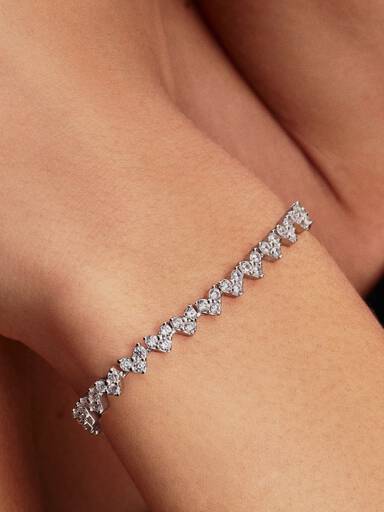 Bracelet Cœur Pierre Triple