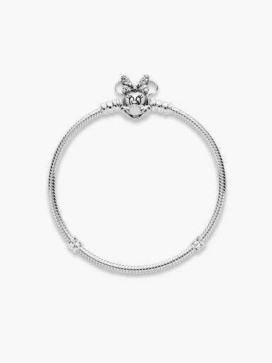Disney Pavé Minnie Maus-Kugelverschluss Schlangen-Gliederarmband
