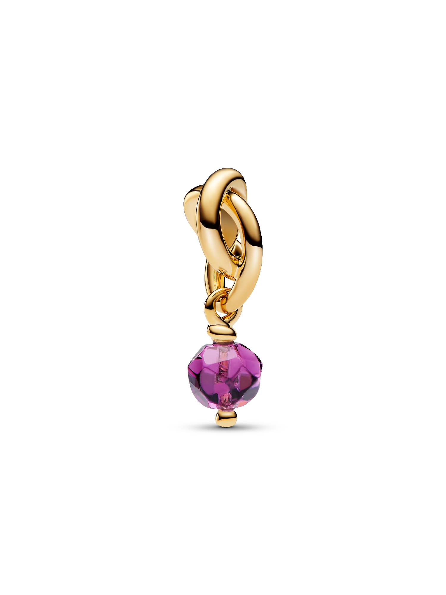 Februar Facettierter violetter Ewigkeitskreis Charm-Anhänger