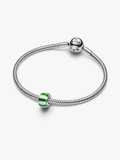 Charm en Verre de Murano Vert Menthe Poivrée