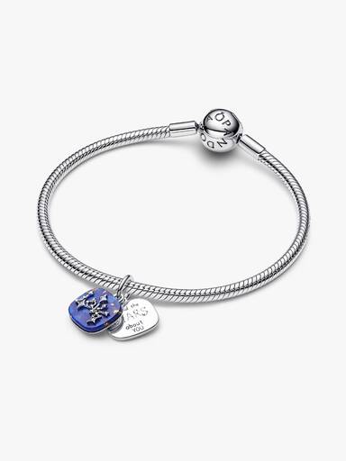 Charm Pendant Double Constellation d’Amour Bleu Céleste