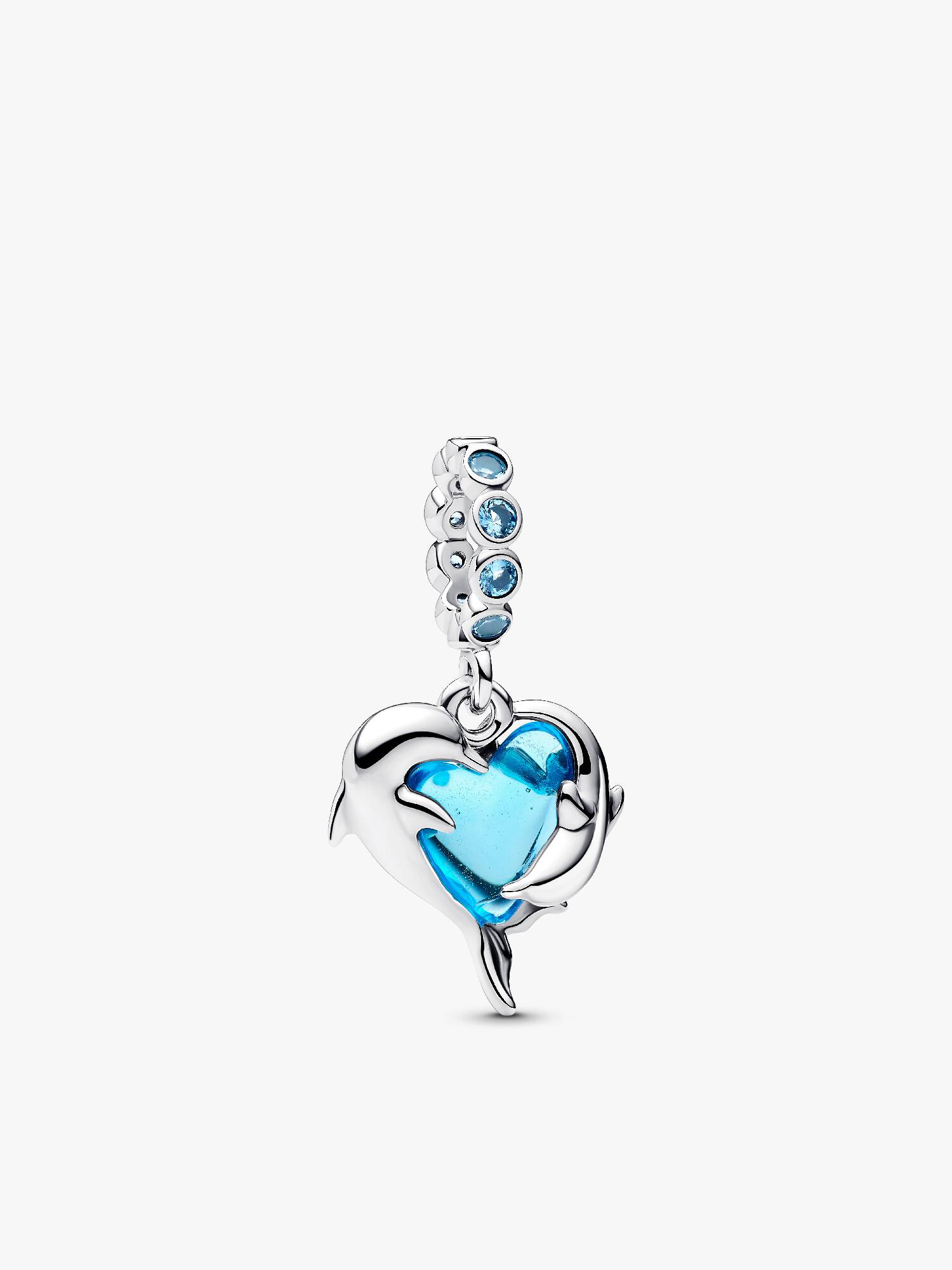 Pendente Delfini e Cuore Vetro di Murano