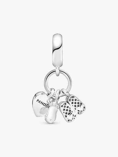 Charm Pendant Biberon & Chaussures Bébé