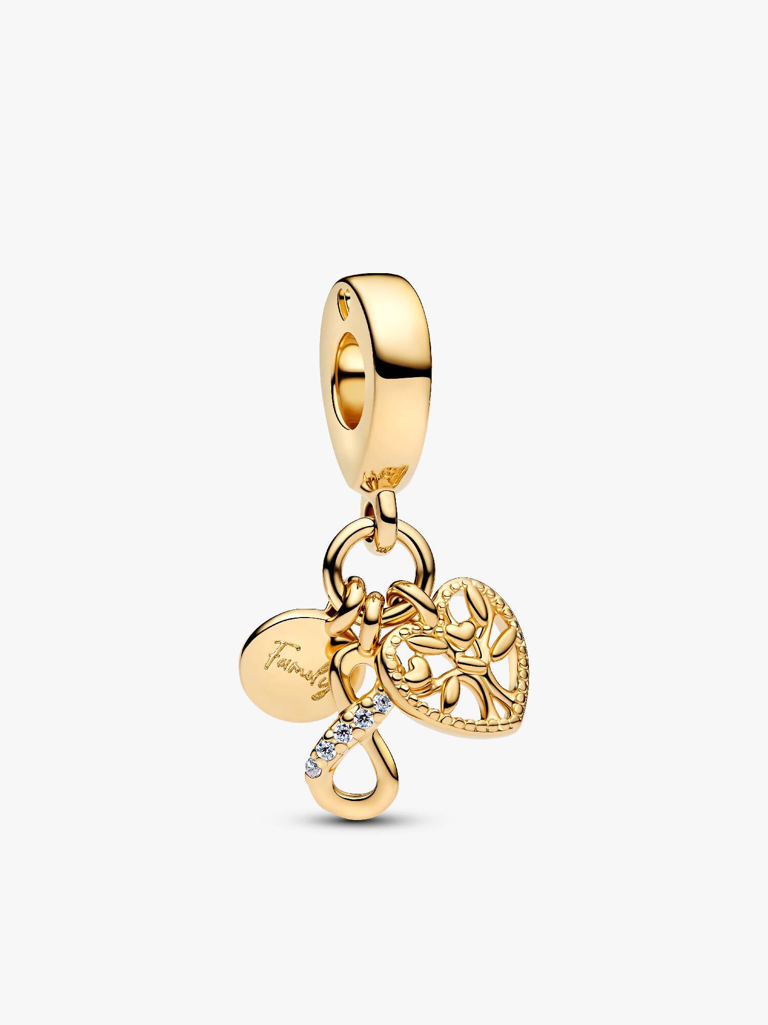 Family Infinity Triple Charm-Anhänger
