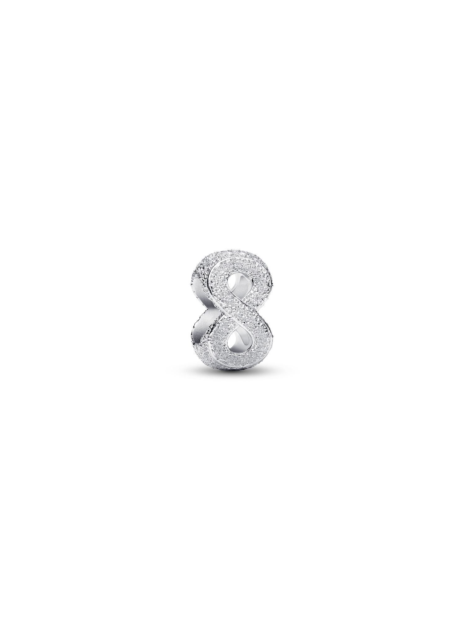 Strukturiertes Unendlichkeits-Symbol Mini-Charm