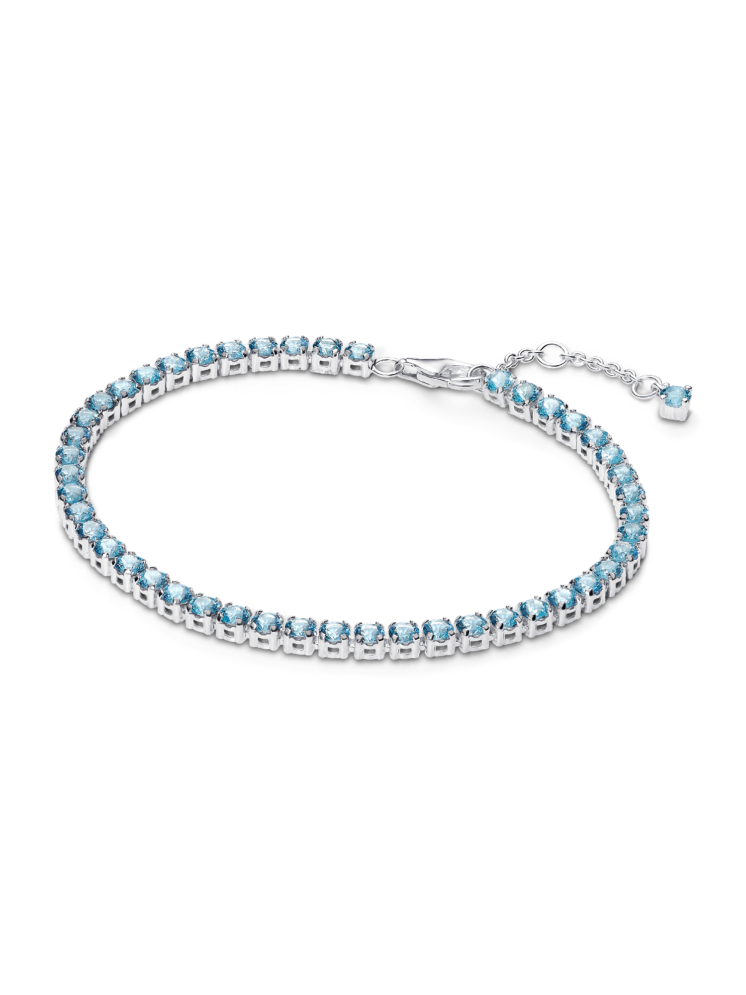Funkelndes Blaues Tennisarmband
