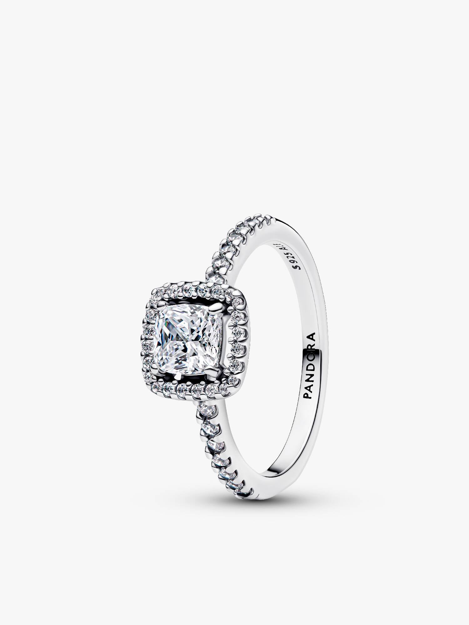 Funkelnder Quadratischer Strahlenkranz Ring