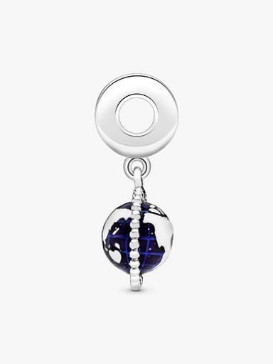 Drehender Globus Charm-Anhänger