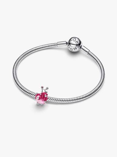 Rosafarbene Schnecke Charm