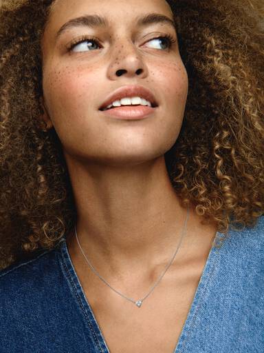 Drei Sterne Herz Collier-Halskette