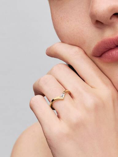 Anello Tiara baguette
