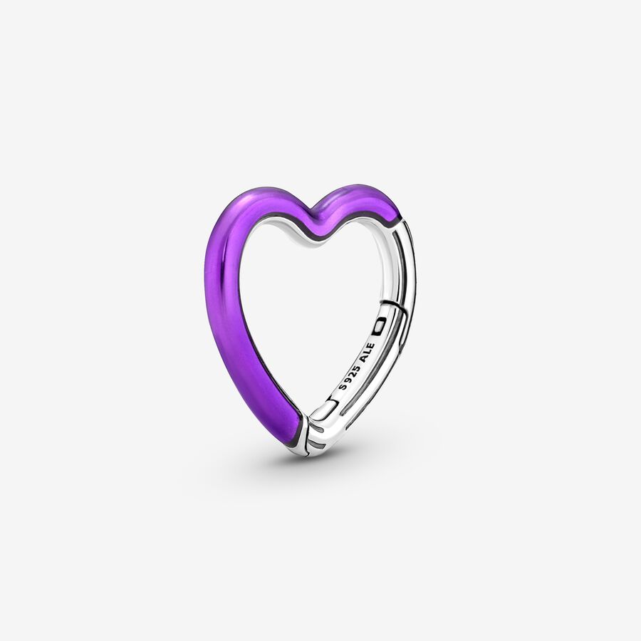 Connettore di styling a cuore viola luminoso Pandora ME image number 0