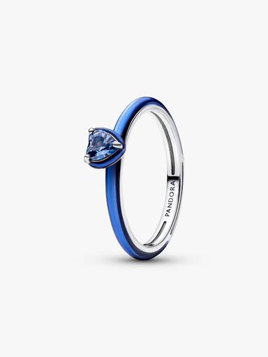 Blaues Chakra Herz Ring