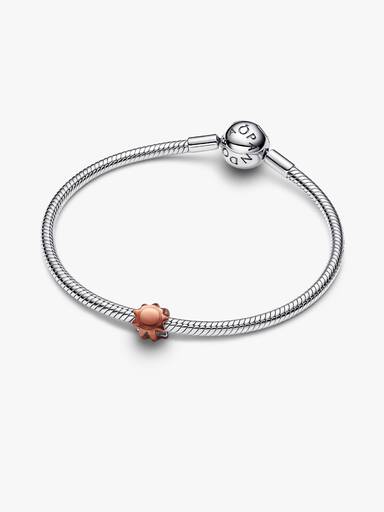 Orangefarbene Sonne Mini-Charm