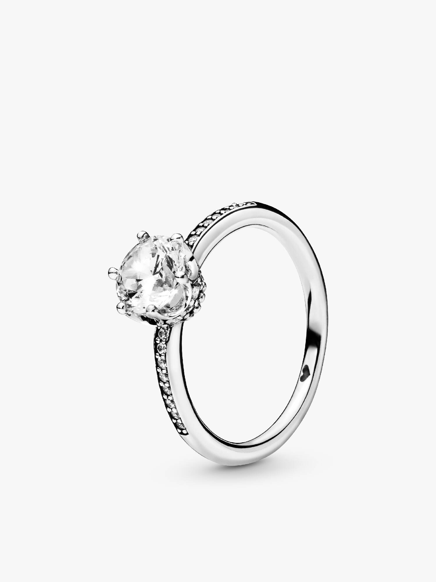 Clear Sparkling Crown Ring