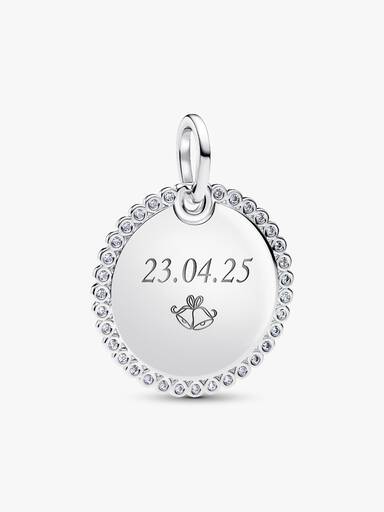 Pendente con Medaglia Rotonda Personalizzabile