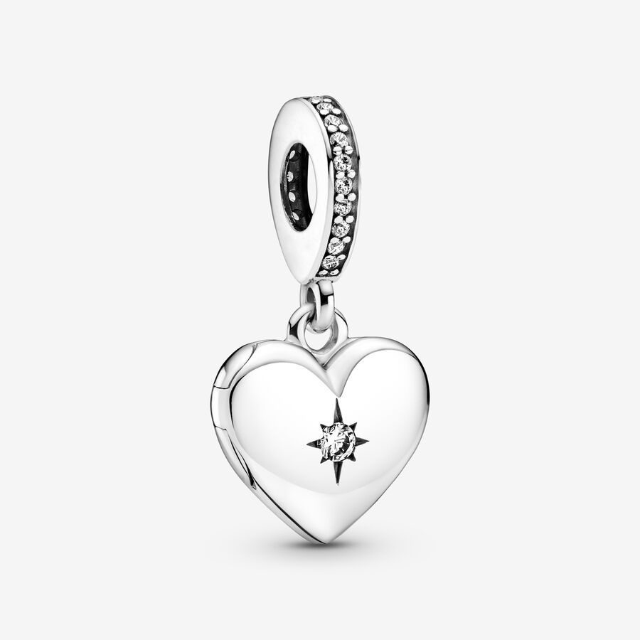 Charm pendente Lucchetto a cuore apribile image number 0