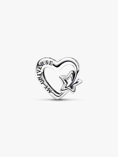 Charm openwork cuore con stella