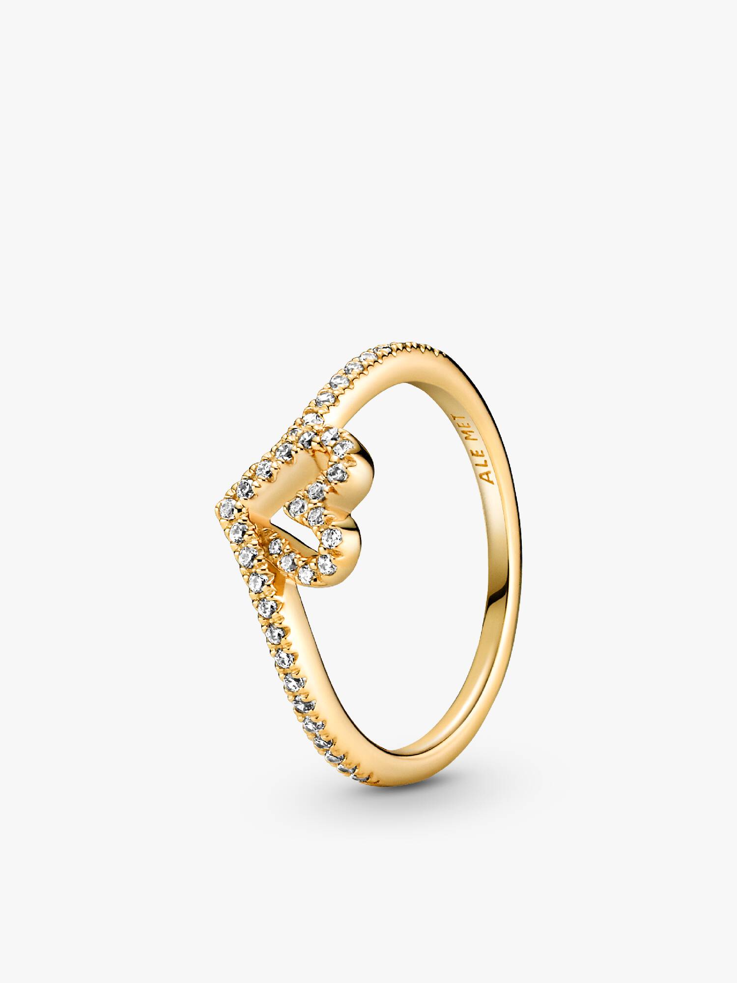 Wishbone Funkelndes Herz Ring