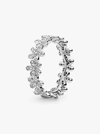 Glanzvolles Gänseblümchen-Band Ring