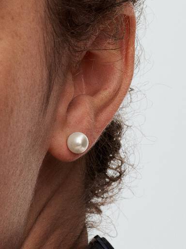 Behandelte Süßwasserzuchtperle 7 mm Ohrstecker