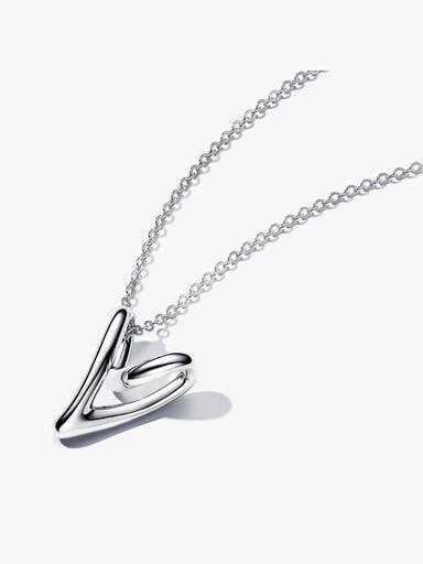 Collana Cuore Linea Sinuosa
