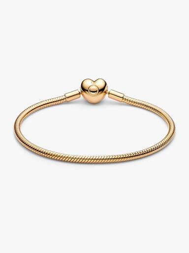 Bracciale Pandora Moments con maglia snake e chiusura a cuore