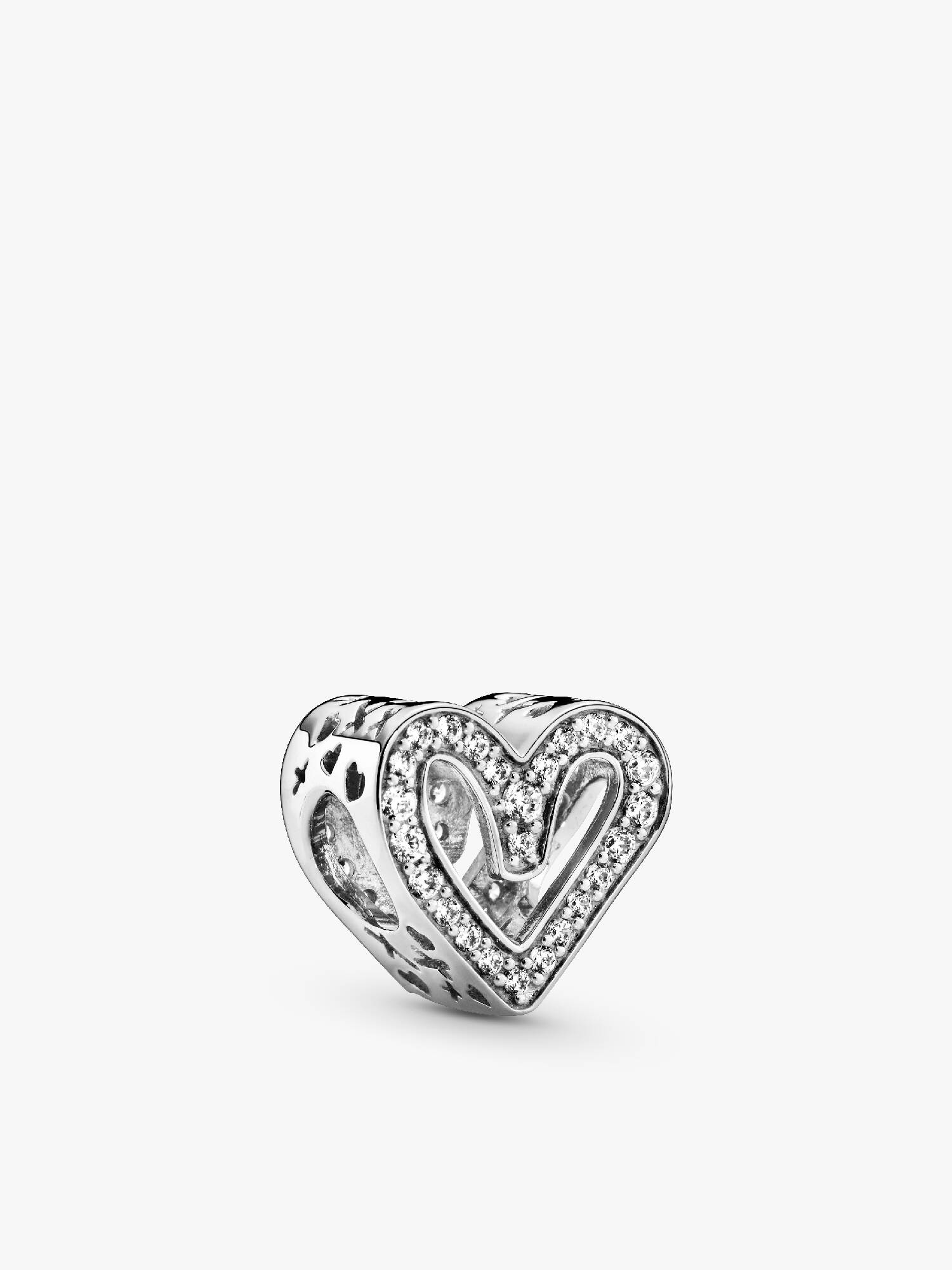 Charm con cuore scintillante