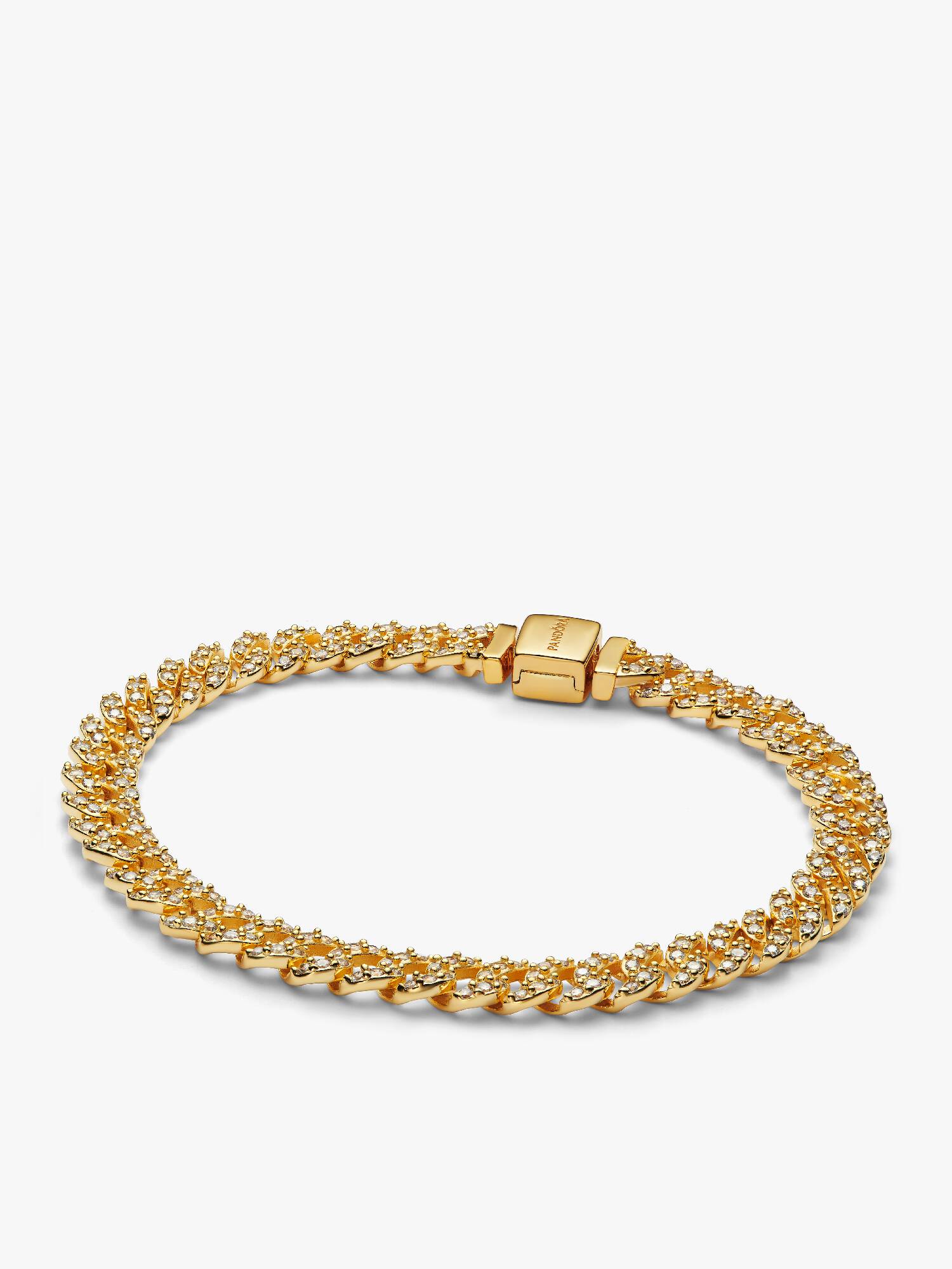 Bracelet Maille Cubaine Pavé