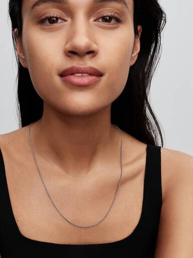 Collana con maglia a corda