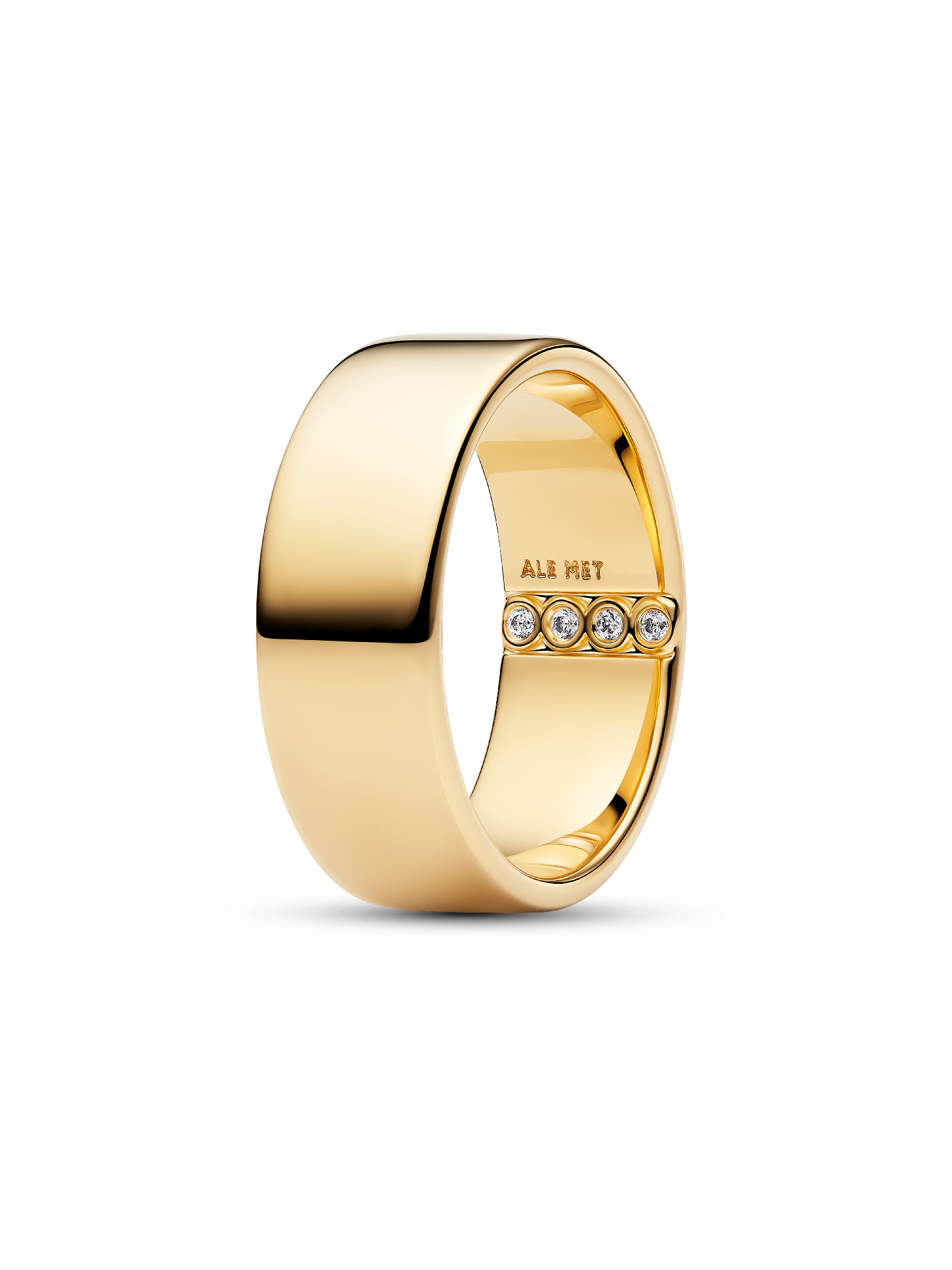 Gravierbares Breites Band Ring 