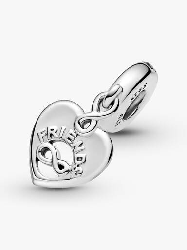 Charm pendente a cuore Amiche per sempre