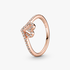 Funkelnder Wishbone Herz Ring Funkelnder Wishbone Herz Ring