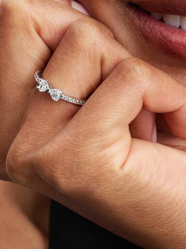 Funkelnde Schleife Ring