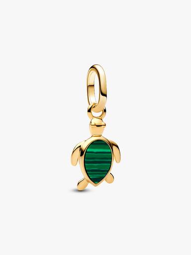 Grüne Schildkröte Mini-Charm-Anhänger