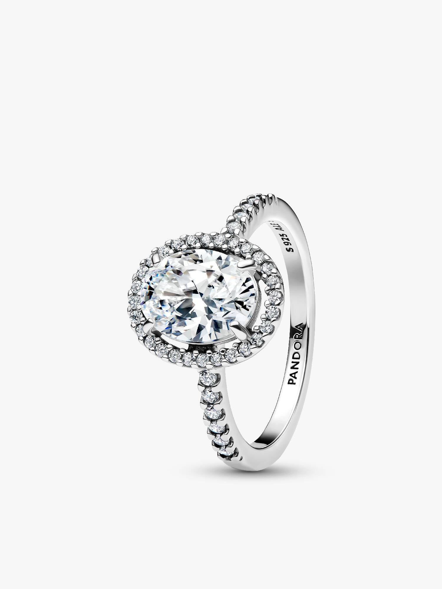 Ovaler Funkelnder Strahlenkranz Statement-Ring