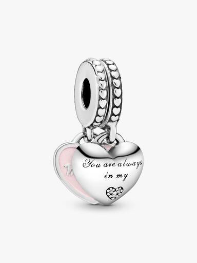 Charm Pendente Cuori Mamma & Figlia