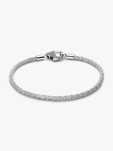Fuchsschwanz-Charm-Armband mit Pavé-Verschluss