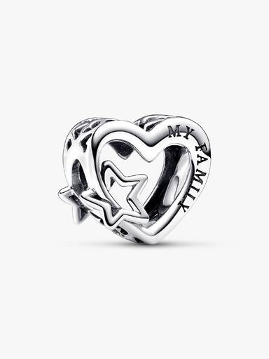 Charm openwork cuore con stella
