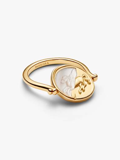 Anello con medallion Pegaso reversibile