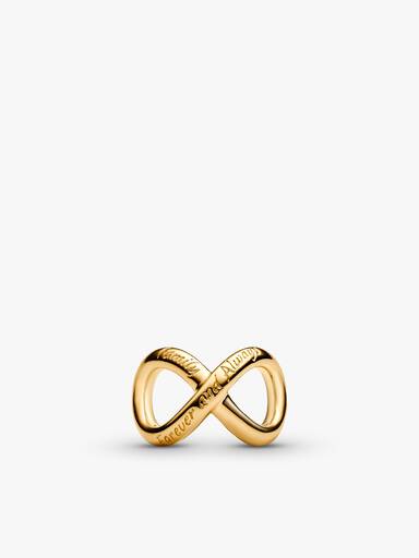 Set di Bracciali Placcati Oro con Charm Infinito