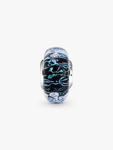 Charm Oceano in vetro di Murano blu scuro