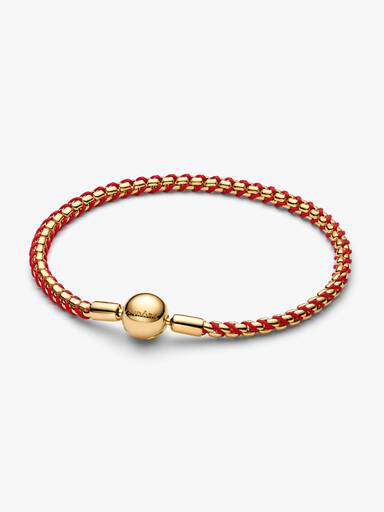 Bracelet Maille Cordon Rouge