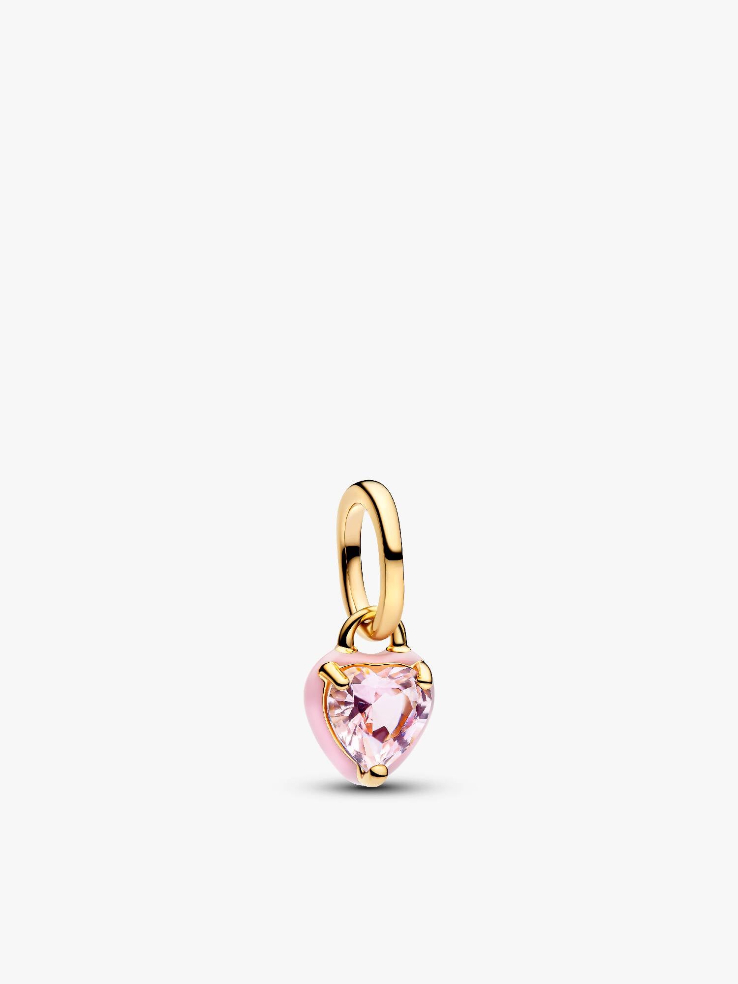 Rosafarbenes Chakra-Herz Mini-Charm-Anhänger