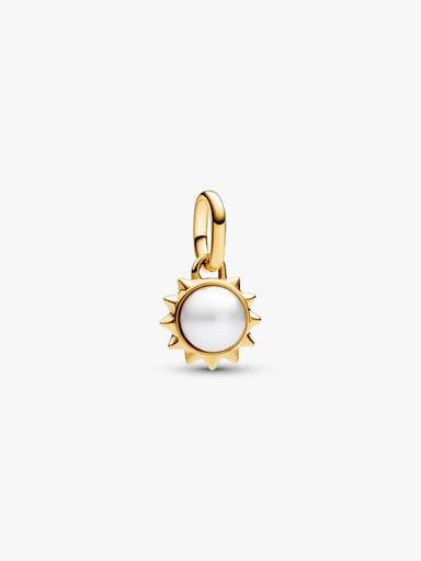 Mini pendente Sole e perla coltivata d’acqua dolce trattata Pandora ME