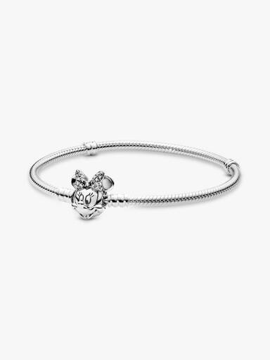 Disney Pavé Minnie Maus-Kugelverschluss Schlangen-Gliederarmband
